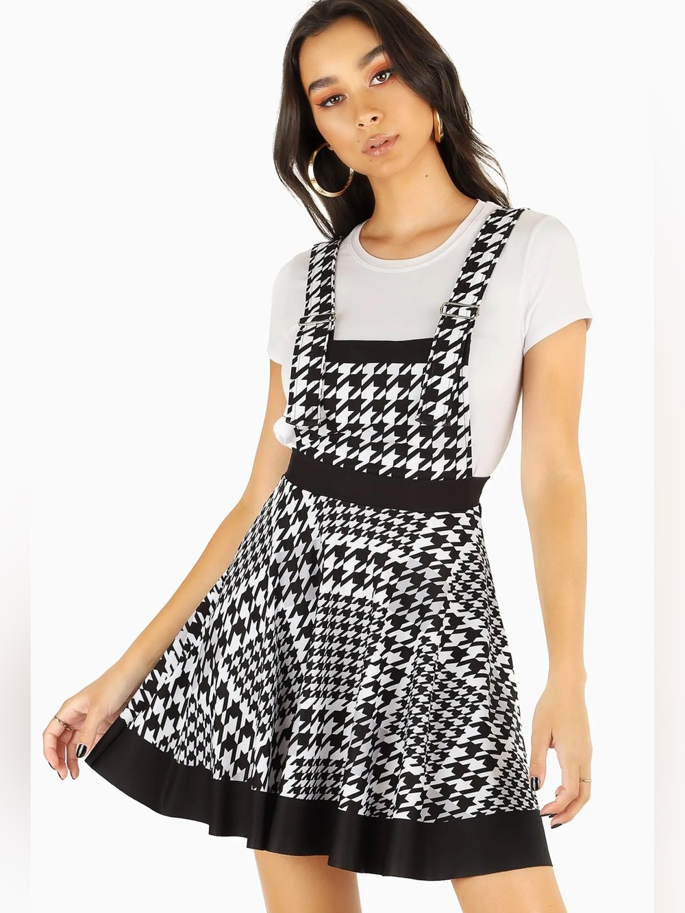 Blackmilk Houndstooth Check Apron Dress
